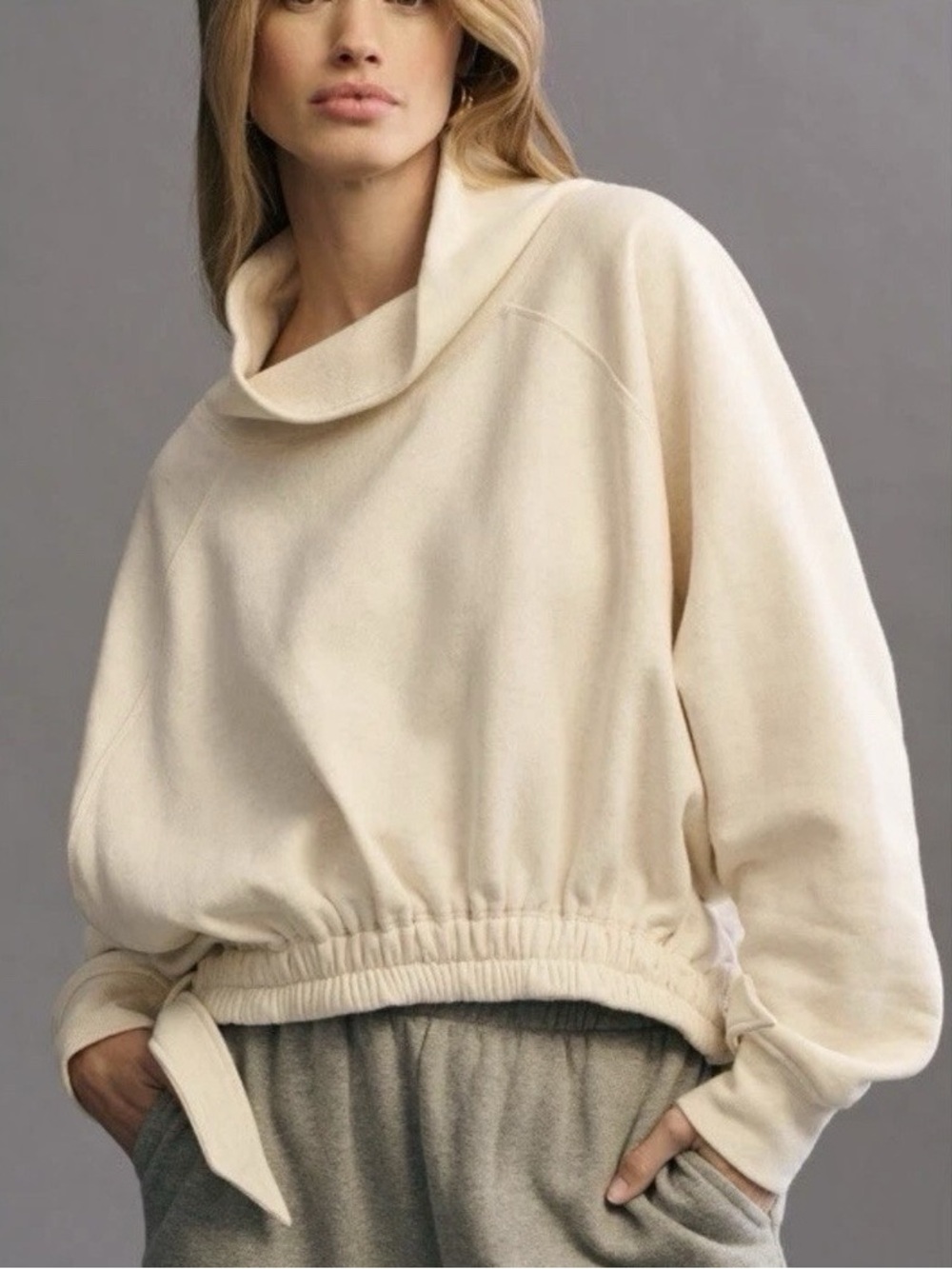 Daily Practice by Anthropologie Long-Sleeve Funnel Neck Sweatshirt